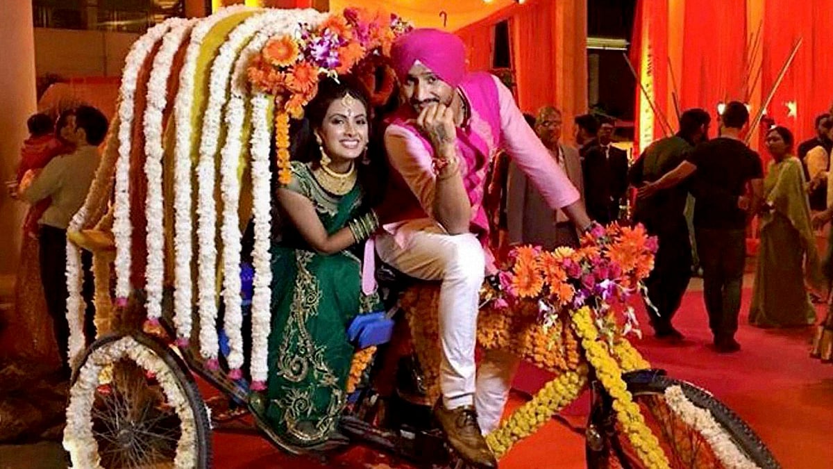 The happy couple, Harbhajan Singh and Geeta Basra, have finally tied the knot. (Photo: instagram/harbhajan3)