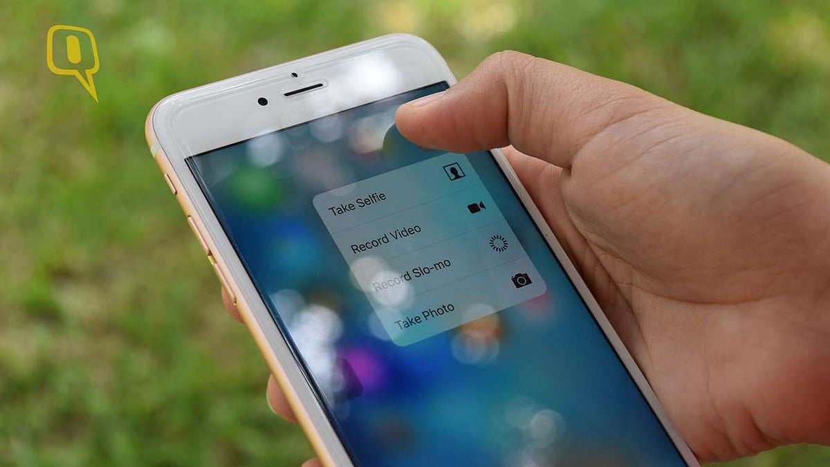 3D Touch on Apple iPhone6s Plus. (Photo: <b>The Quint</b>)