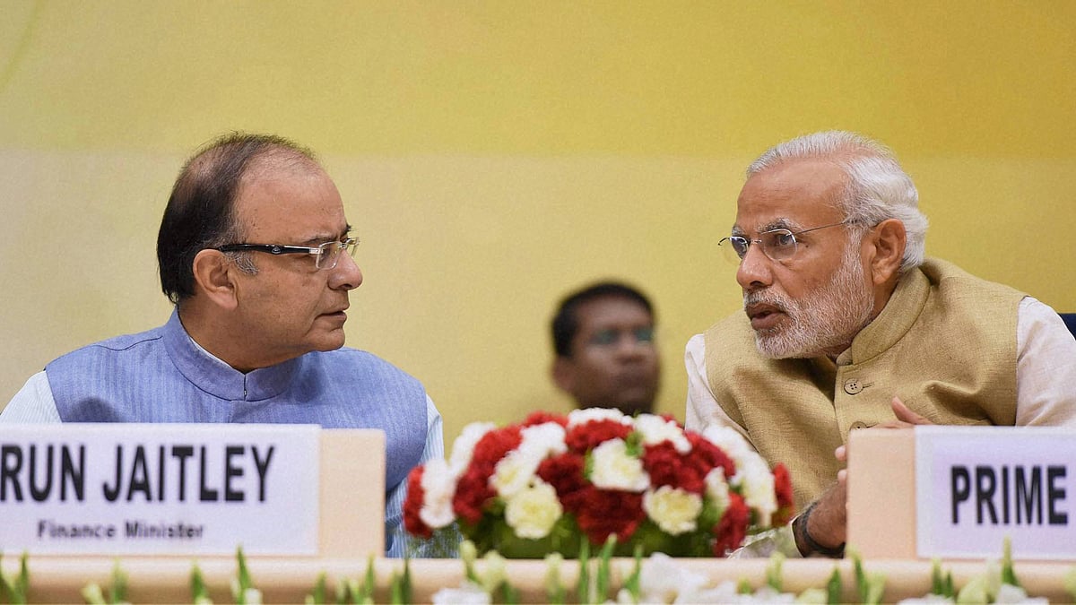 Finance Minister Arun Jaitley with Prime Minister Narendra Modi. (Photo: PTI)
