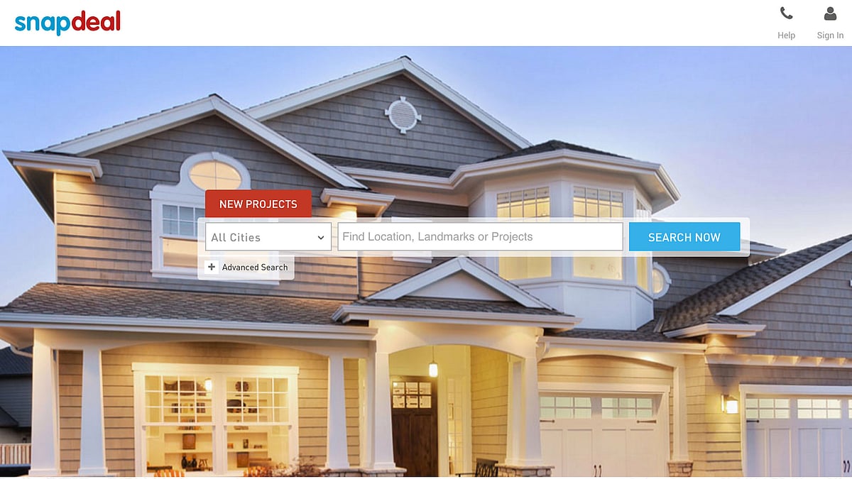 Snapdeal starts a real estate website. (Photo: <a href="http://realestate.snapdeal.com/">Snapdeal</a>)