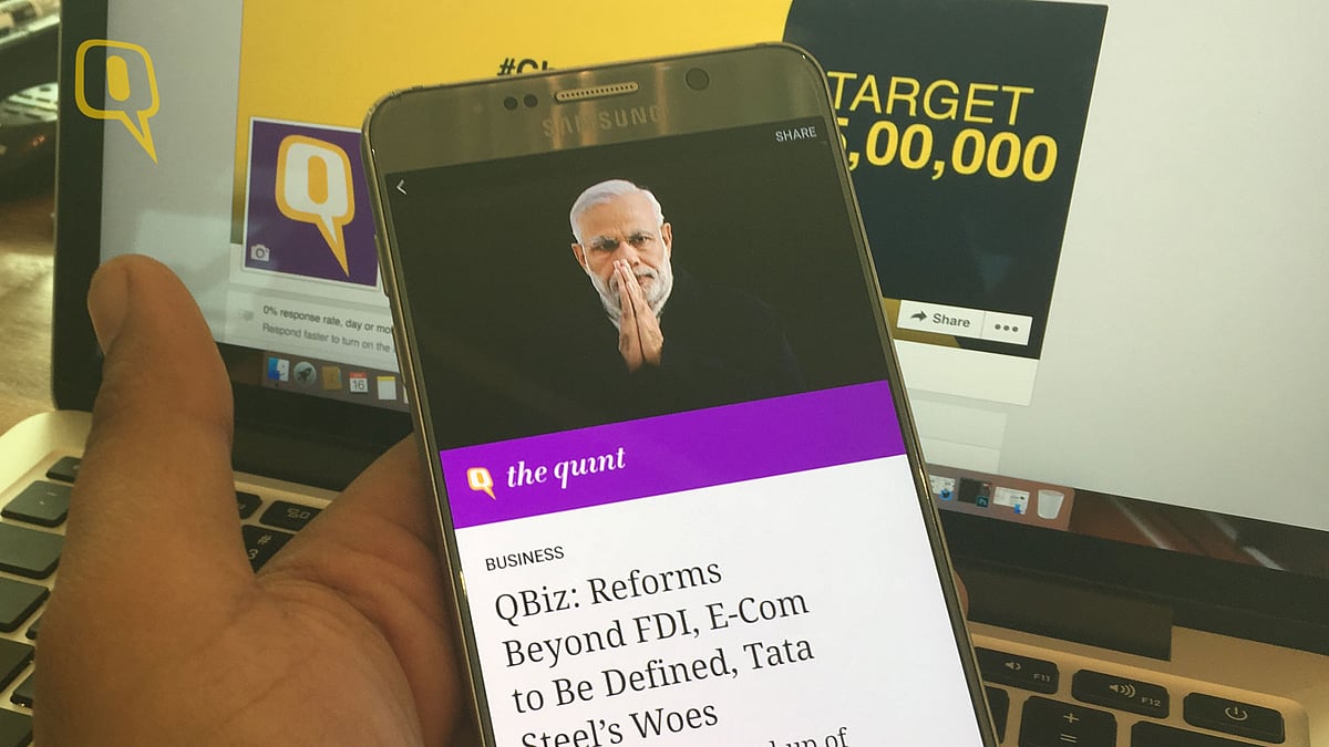 <b>The Quint </b>on Facebook’s Instant Articles. (Photo: <b>The Quint</b>)