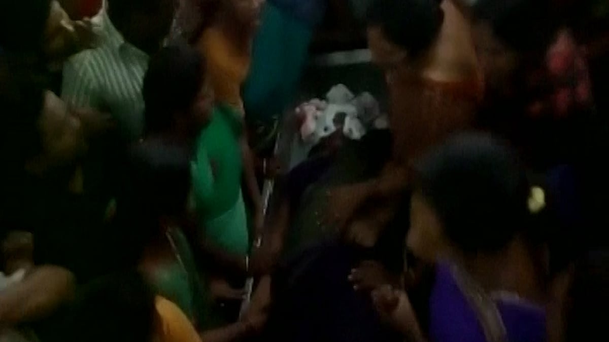 Katari Anuradha, Chittoor’s mayor, died after she was attacked by a gang in her office. (Photo Courtesy: ANI screengrab)