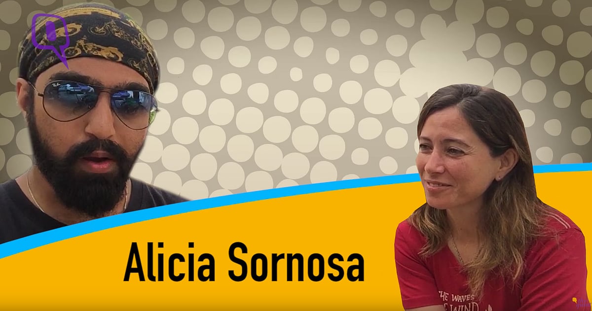 Alicia Sornosa, a female motorcycle enthusiast, who has travelled solo on various motorcycles across all continents. (Photo: The Quint)