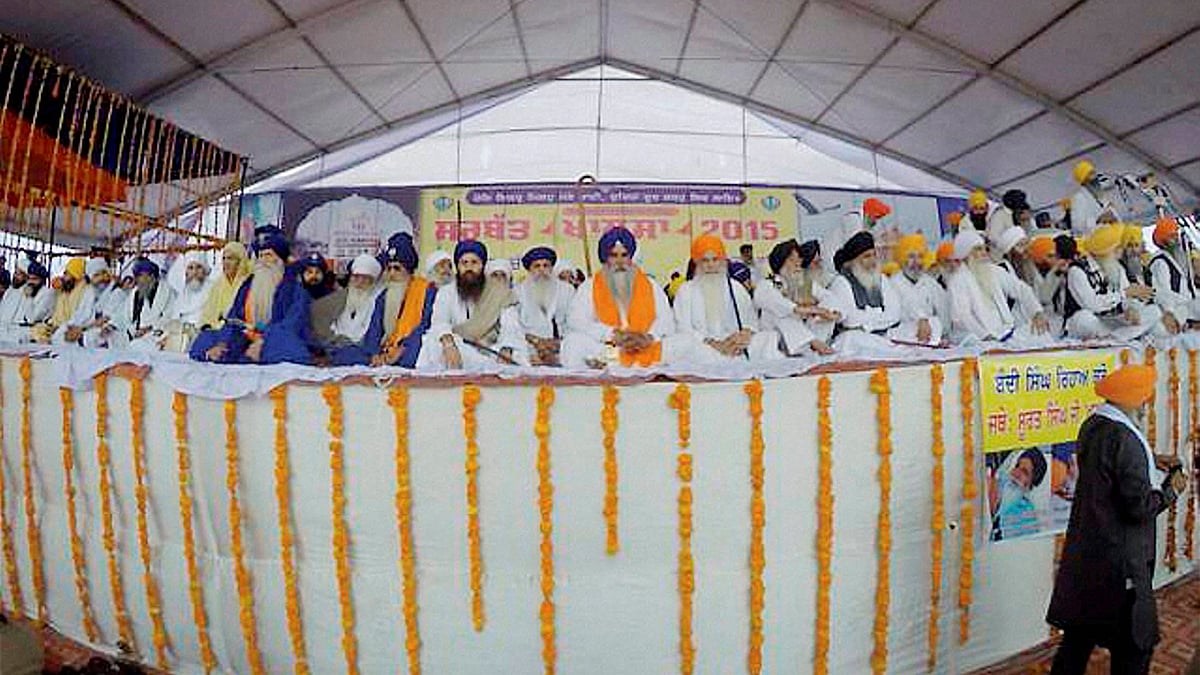 Sikh Panth leaders participating in Sarbat Khalsa at Chaba near Amritsar. (Photo: PTI) 