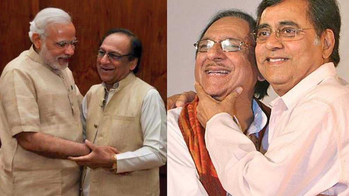 Prime Minister Narendra Modi with Ghulam Ali (Photo courtesy: Facebook/EkEhsaasConcerts); Ghulam Ali with Jagjit Singh (Photo courtesy: Twitter/@crazyabtsrk)