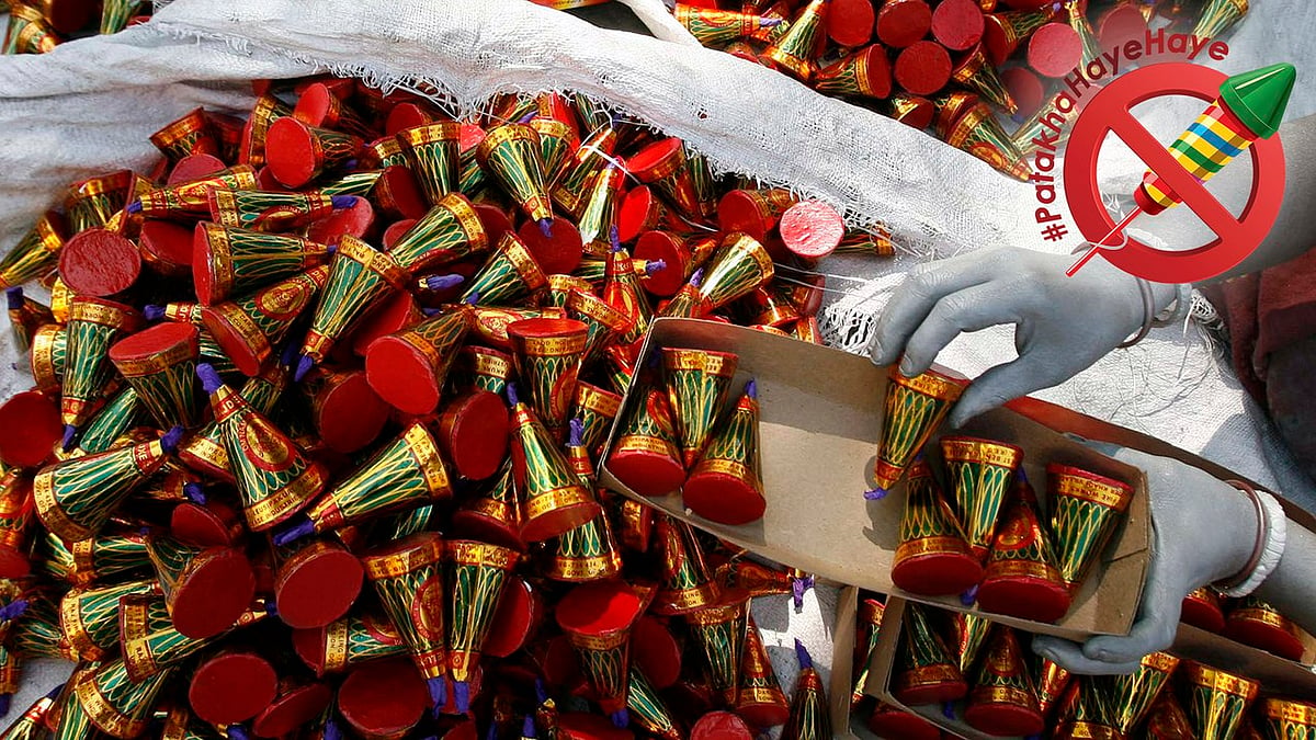 A labourer works at a firecracker factory on the outskirts of the northeastern city of Siliguri. (Photo: Reuters)<a href="http://www.thequint.com/section/India"></a>