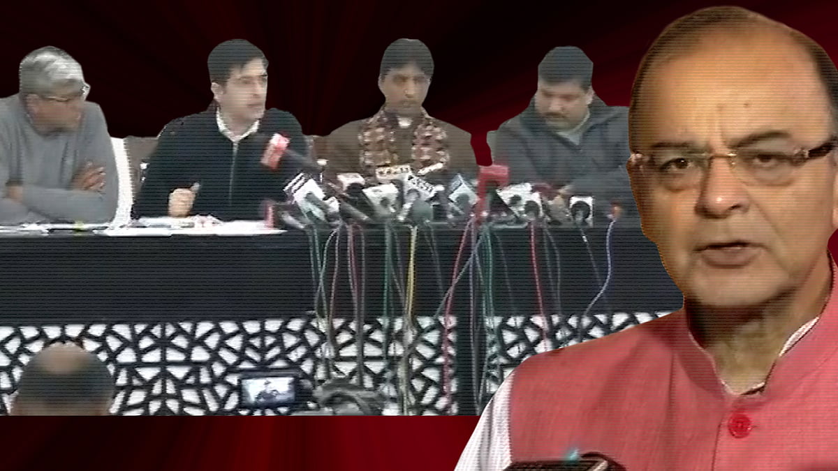

AAP leaders held a press conference, targeting Arun Jaitley over alleged corruption in the DDCA. (Photo: Altered by <b>The Quint</b>)