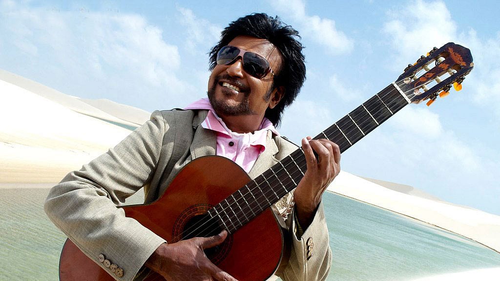 Rajinikanth in a still from <i>Robot</i>