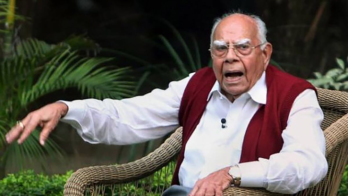 File photo of veteran lawyer Ram Jethmalani. 
