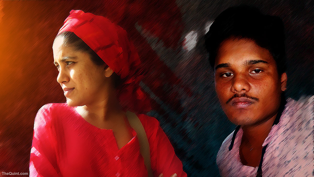 Hema Upadhyay and Shivkumar Rajbhar, who has admitted to her murder. (This image has been altered by The Quint)
