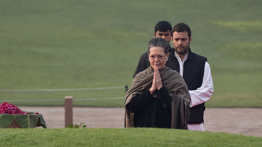 Congress chief Sonia Gandhi pays floral tribute at the memorial  of  Jawaharlal Nehru on his 126th birth anniversary, at Shantivan, in New Delhi on November 14, 2015. (Photo: IANS)