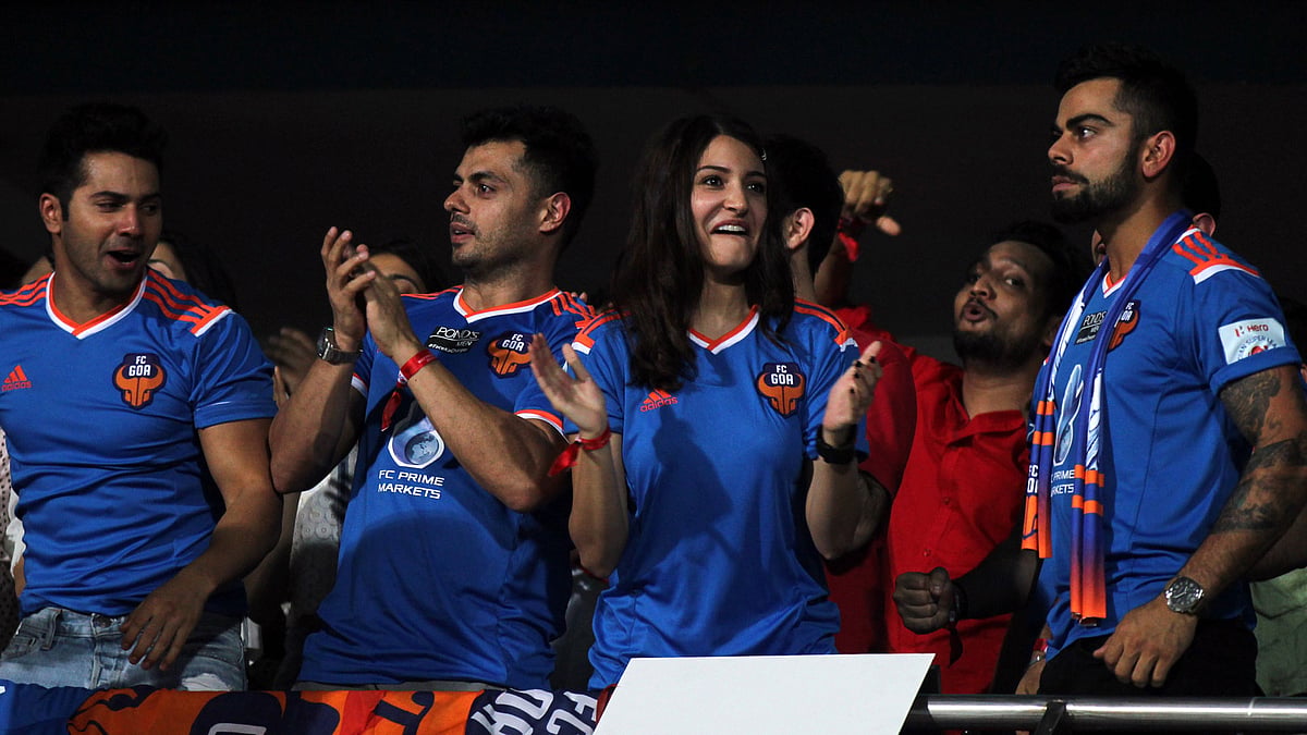While FC Goa co-owners Varun Dhawan and Virat Kohli were supportive of both teams during the final, their fellow co-owners could not take the loss in the final in their stride. (Sandeep Shetty / ISL/ SPORTZPICS)