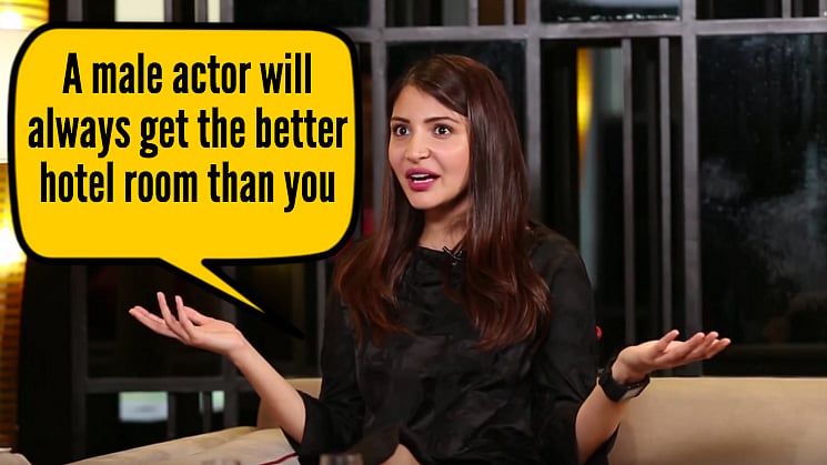 Anushka Sharma reveals all (Photo courtesy: <a href="https://www.youtube.com/watch?v=U4X9YlbOq24">Youtube/FilmCompanion</a> altered by The Quint)