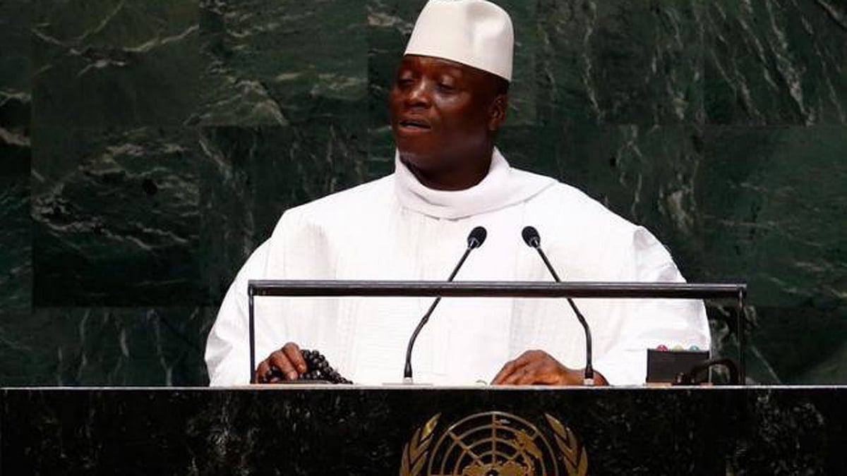 Al Hadji Yahya Jammeh, President of the Republic of the Gambia, addresses the 69th United Nations General Assembly at the UN headquarters in New York September 25, 2014. (Photo: Reuters)