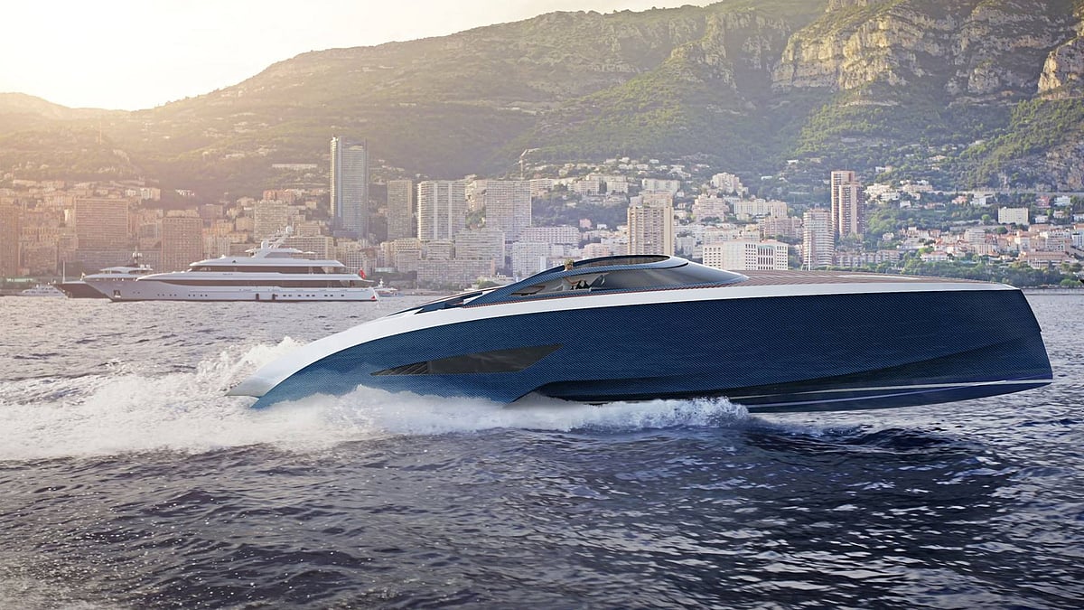 The PJ63 Niniette combines style elements of Bugatti’s cars and Palmer Johnson’s SuperSport Yacht Series. (Photo: Facebook/<a href="https://www.facebook.com/bugatti/">Bugatti</a>) 