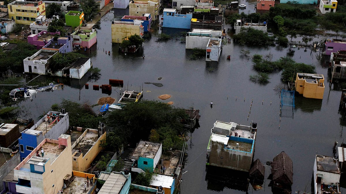 With rising sea levels the coastal cities are in critical danger. Seen here, Chennai during recent floods(Photo: PTI)