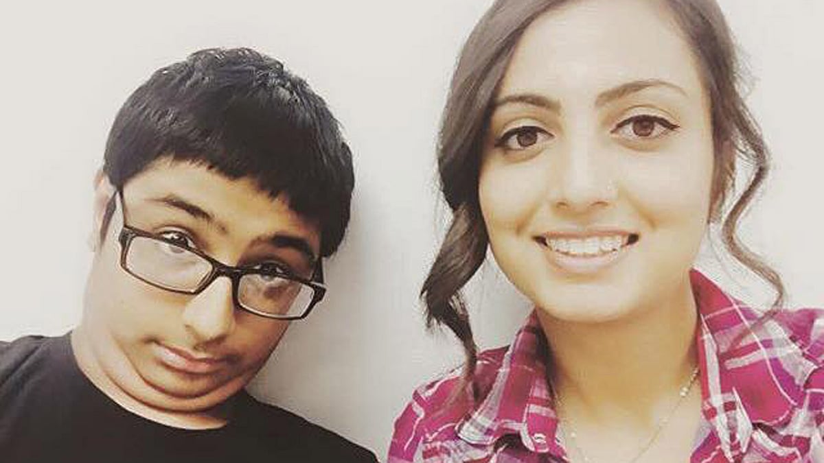12-year-old Armaan Singh Sarai with his cousin Ginee Haer. (Photo Courtesy: <a href="https://www.facebook.com/photo.php?fbid=10204219549369428&set=a.1981741483702.79020.1848167443&type=3&theater">Ginee Haer’s Facebook page</a>)