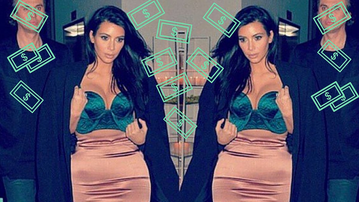 35-year-old Kim Kardashian’s net worth is estimated to be about $41 million (Photo: Instagram/@kimkardashian altered by<b> The Quint</b>) 