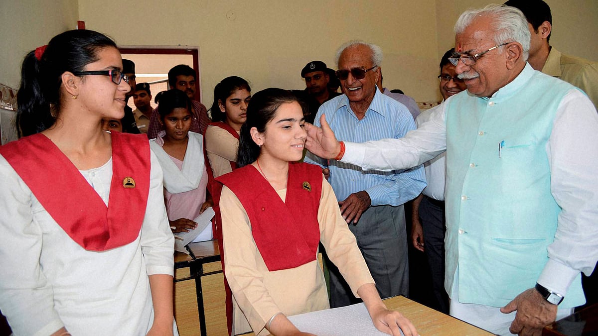 Haryana Chief Minister Manohar Lal Khattar has been keen on encouraging girls in the state. (Photo: PTI)