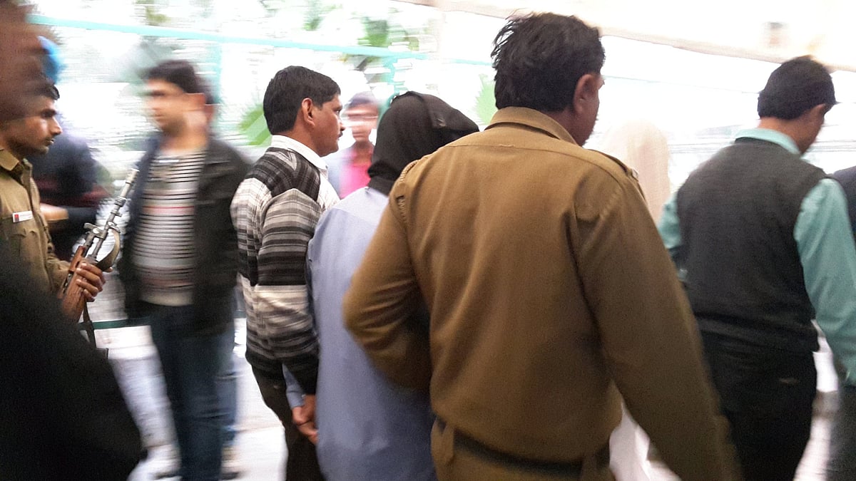 Terror suspects being produced in Patiala House Court on Saturday. (Photo: The Quint)