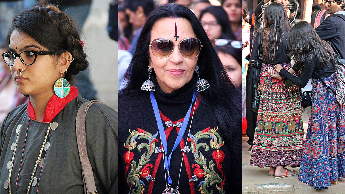 Fashion at Day 2 of the Jaipur Lit Fest was spot-on. (Photo Courtesy: Abhimanyu Singh Rathore)