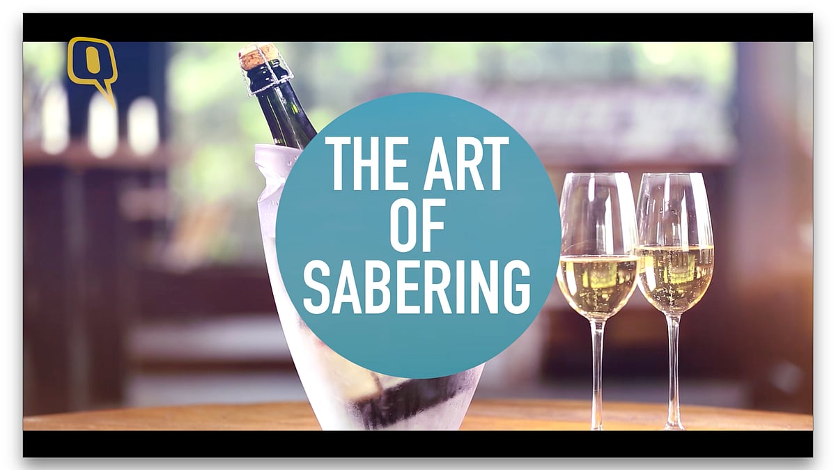 The art of sabering (Photo Courtesy: <b>The Quint</b>)
