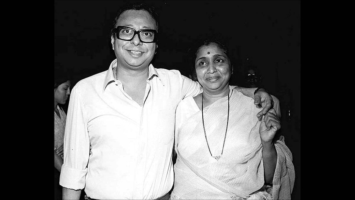 RD Burman with Asha Bhosle. 