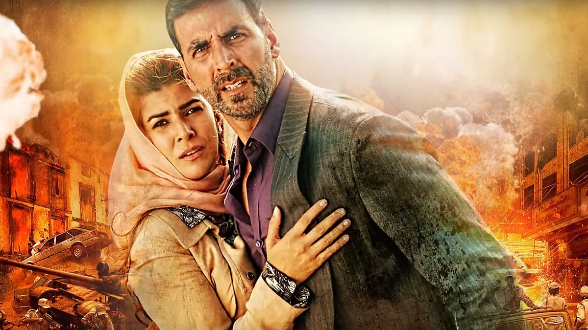Akshay Kumar and Nimrat Kaur in Airlift. (Photo: Youtube screengrab)