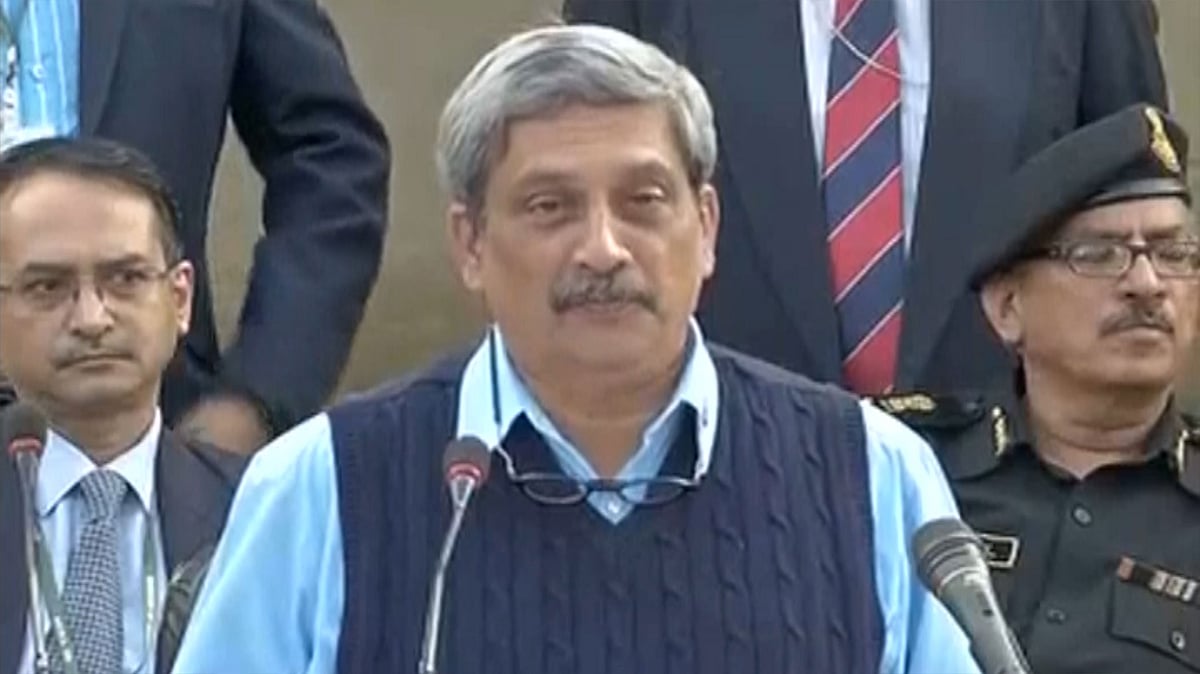 Defence Minister Manohar Parrikar addressed the media for the first time since the attack on the Pathankot air base. (Photo: ANI screengrab)