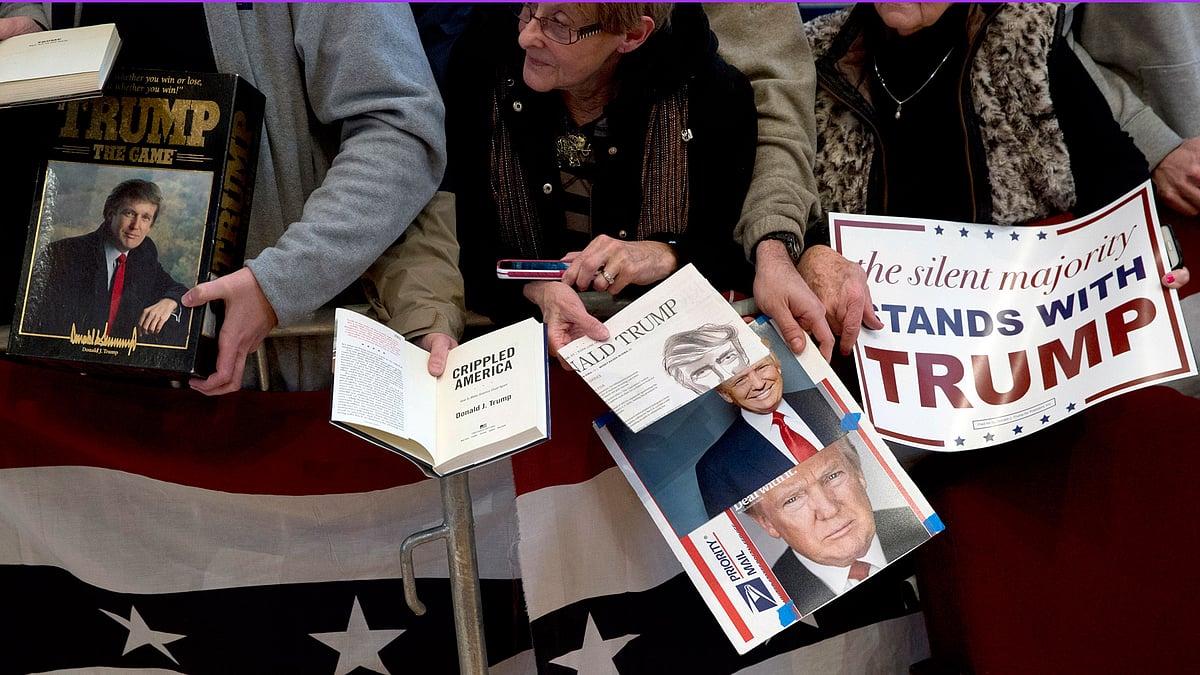 

Supporters wait at the rope line to have their items autographed by Republican presidential candidate Donald Trump during a campaign event at Central College, Saturday, January 23, 2016, in Pella, Iowa. (Photo: AP)