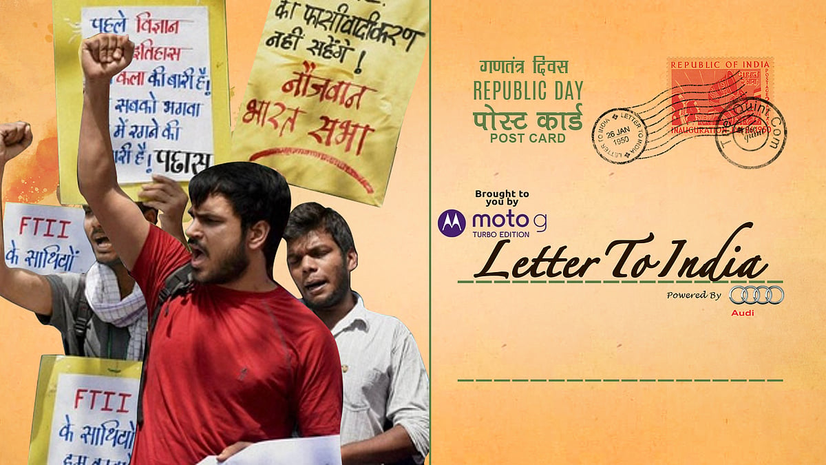 Student of the FTII urge fellow citizens to never give up on asking questions and demanding change (Photo: Hardeep Singh/<b>The Quint</b>)