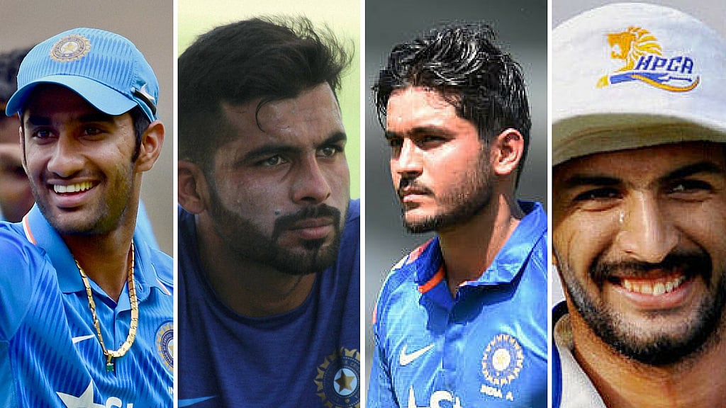 (From left to right) Gurkeerat Singh, Barinder Sran, Manish Pandey and Rishi Dhawan. (Photo: PTI)