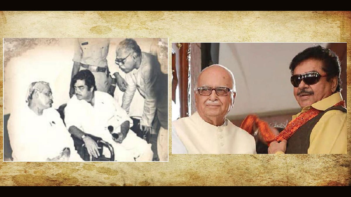 Shatrughan Sinha with Atal Bihari Vajpayee and LK Advani (Photo courtesy: Om Books International)