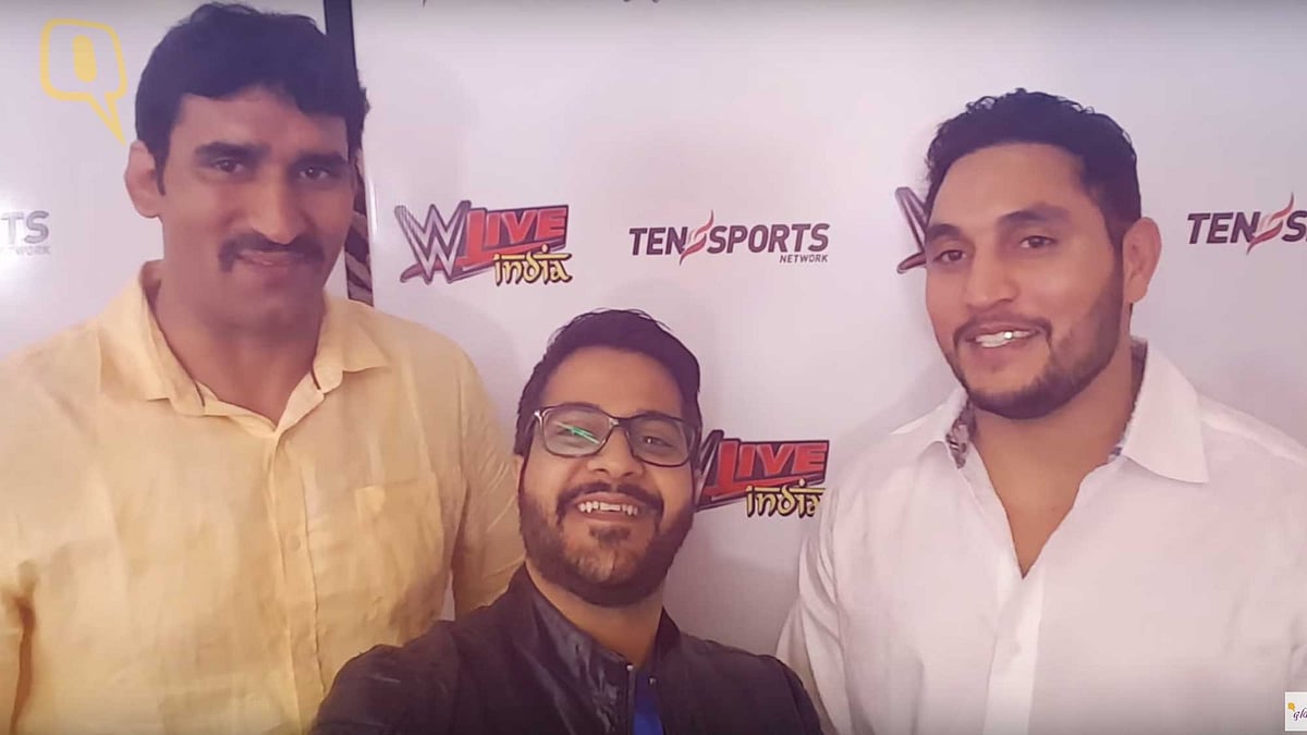 WWE NXT Superstars Satender Pal and Lovepreet Sangha. (Photo: <b>The Quint</b>)