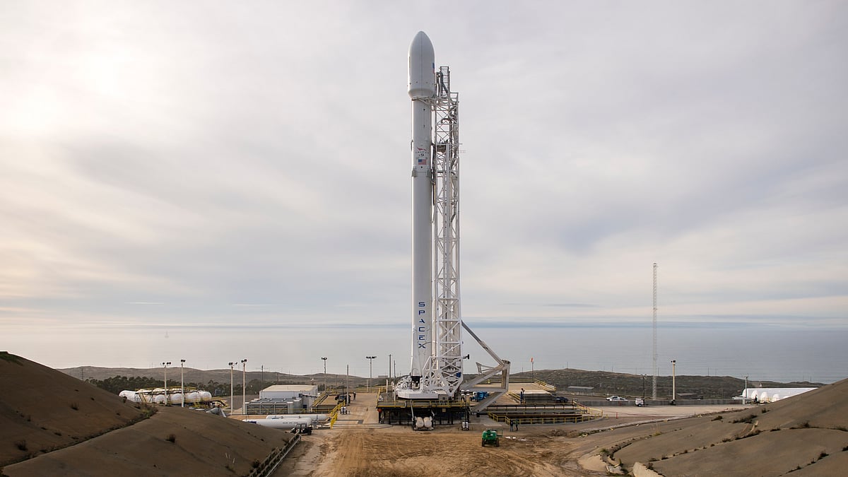 The SpaceX Falcon 9 rocket. 