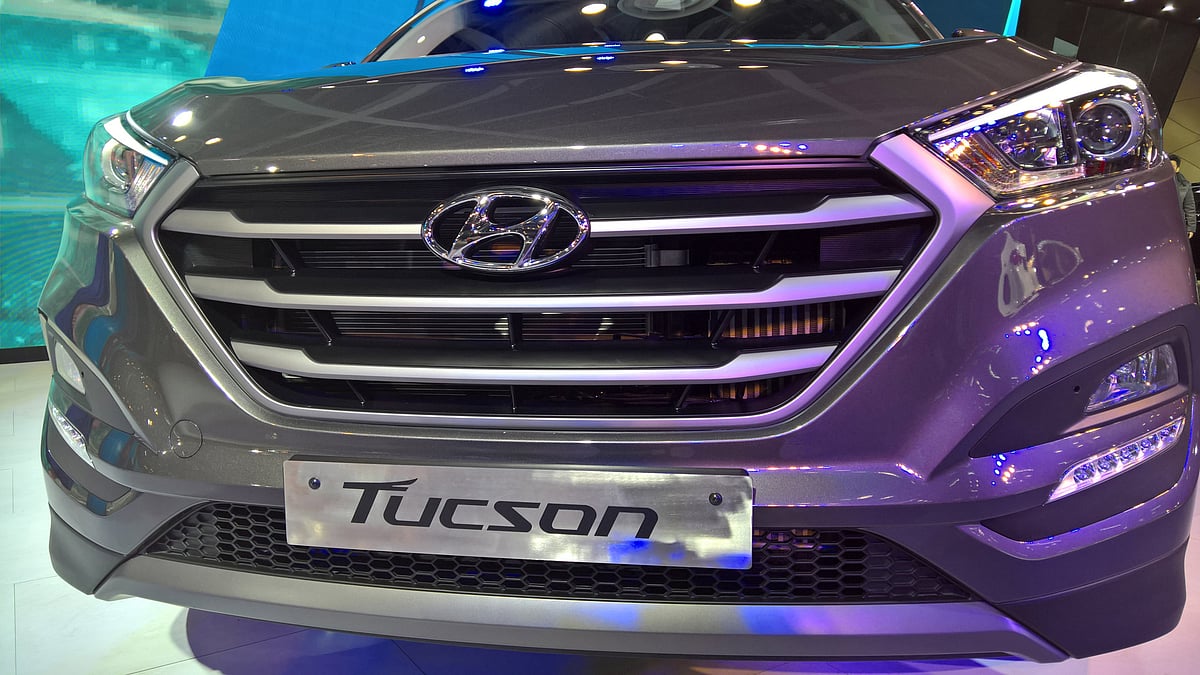Hyundai’s 3rd Generation Tucson at Delhi Auto Expo 2016. (Photo: S Adeetya/<b>The Quint</b>)