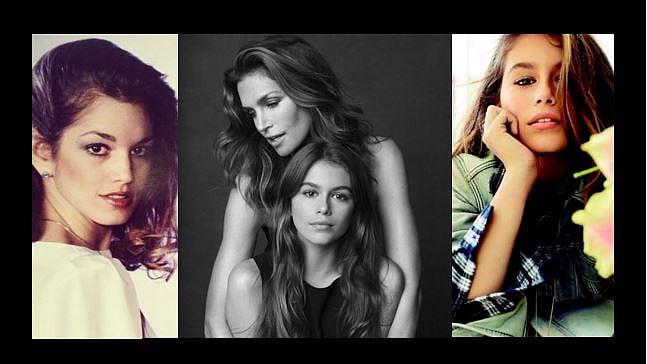 Cindy Crawford and her ‘mini-me’ version, daughter Kaia Gerber (Photo: Twitter/@KaiaGerber)