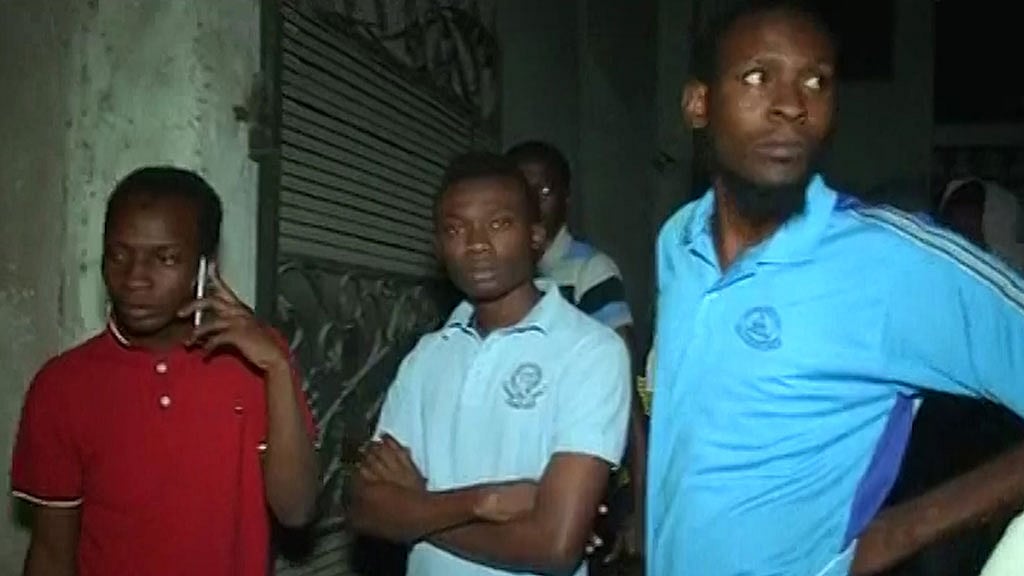 A group of Nigerian nationals have been attacked in Hyderabad. (Photo: ANI screengrab)