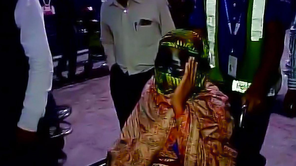 Picture of Soni Sori after being brought to Delhi. (Photo Courtesy: ANI)