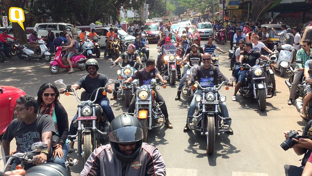 Harley-Davidson riders during the 4th India HOG Rally.