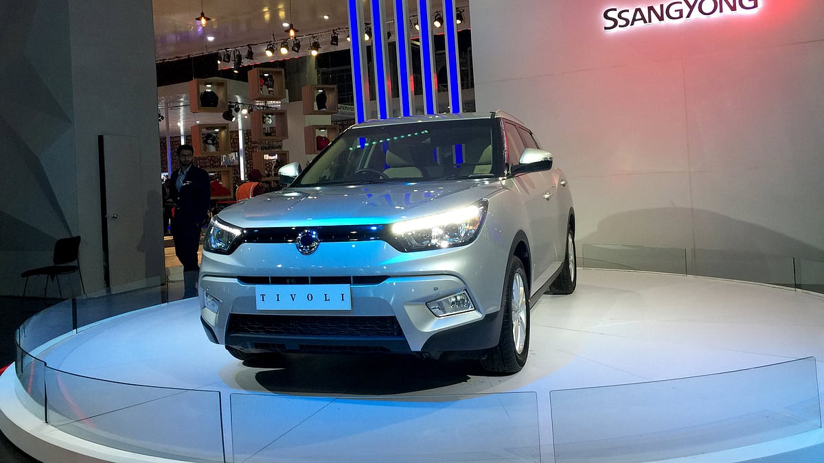 Ssangyong Tivoli unveiled at the 2016 Auto Expo. (Photo: <b>The Quint</b>)