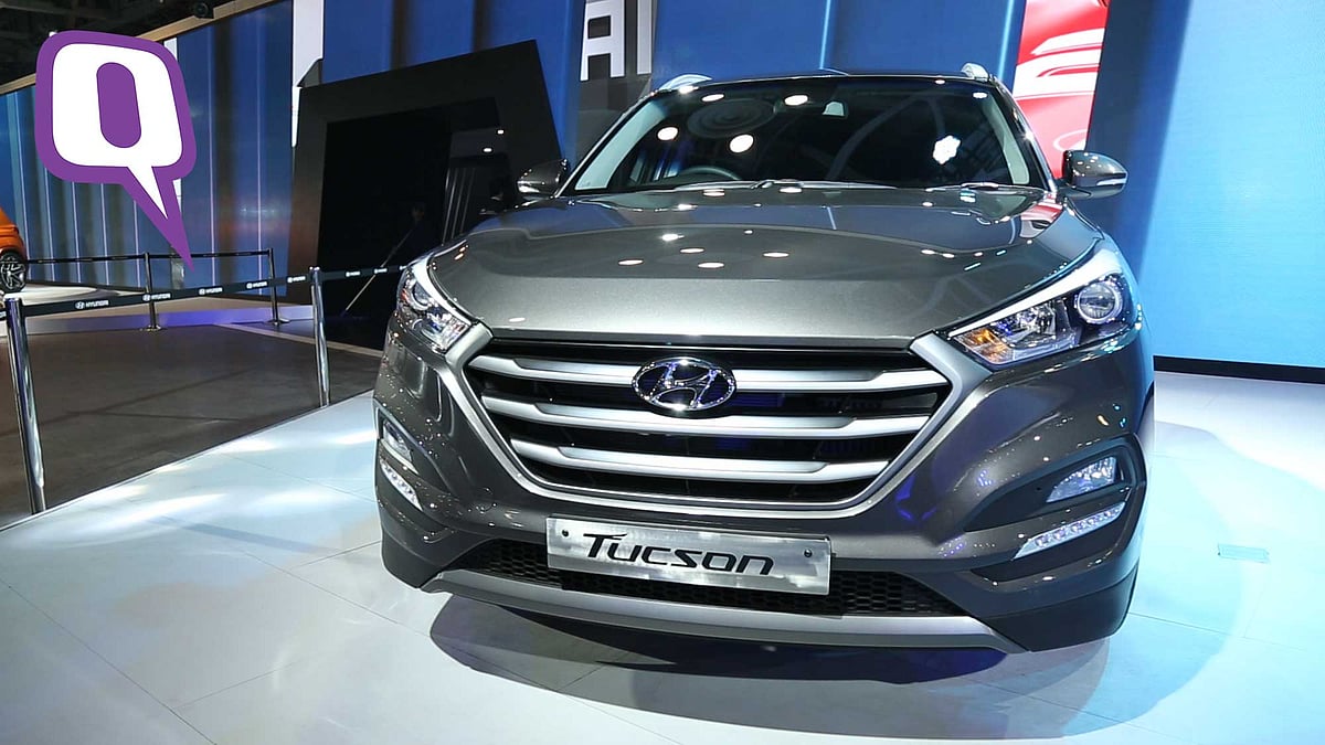 Hyundai Tucson at Delhi Auto Expo 2016. (Photo: <b>The Quint</b>)