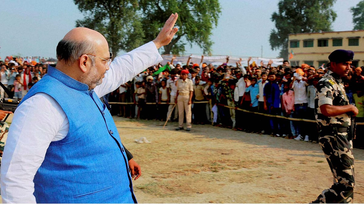 BJP President Amit Shah during an election rally (Photo: PTI)