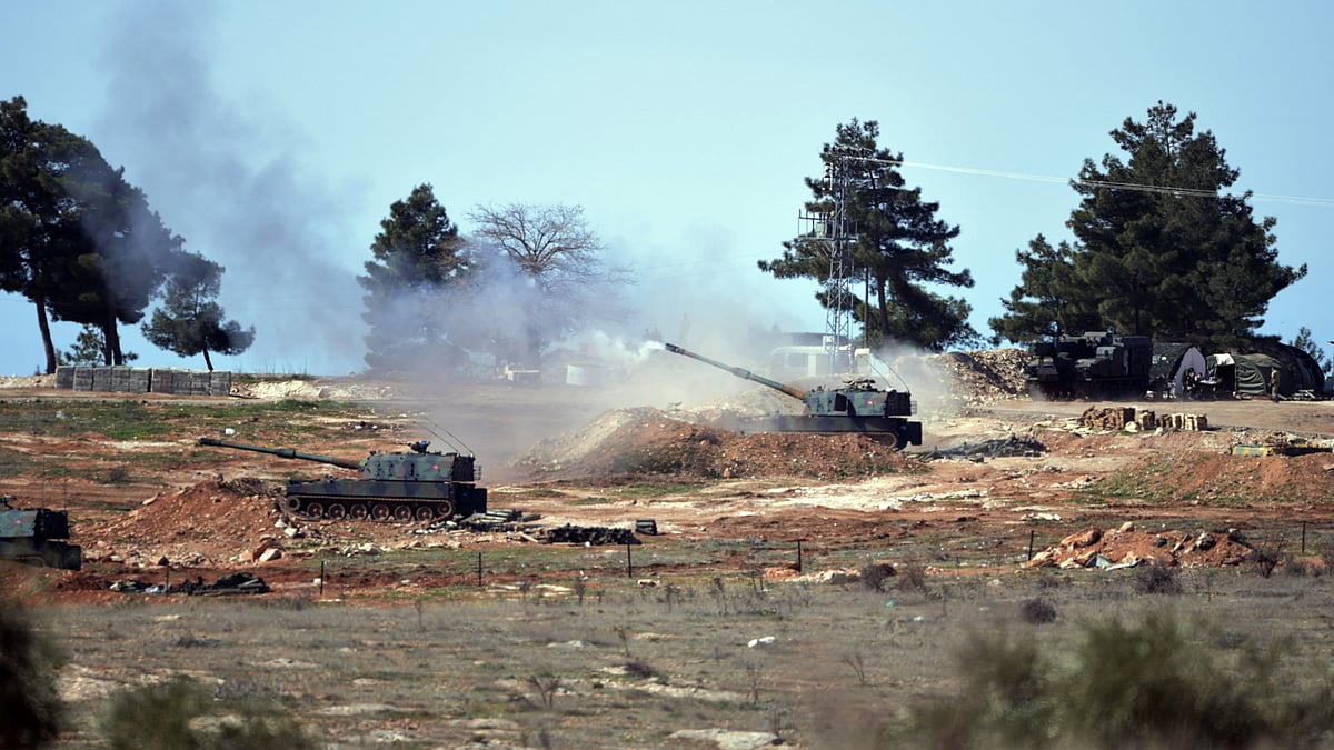 Turkish artillery fire from the border near Kilis, Turkey. (File Photo: AP)