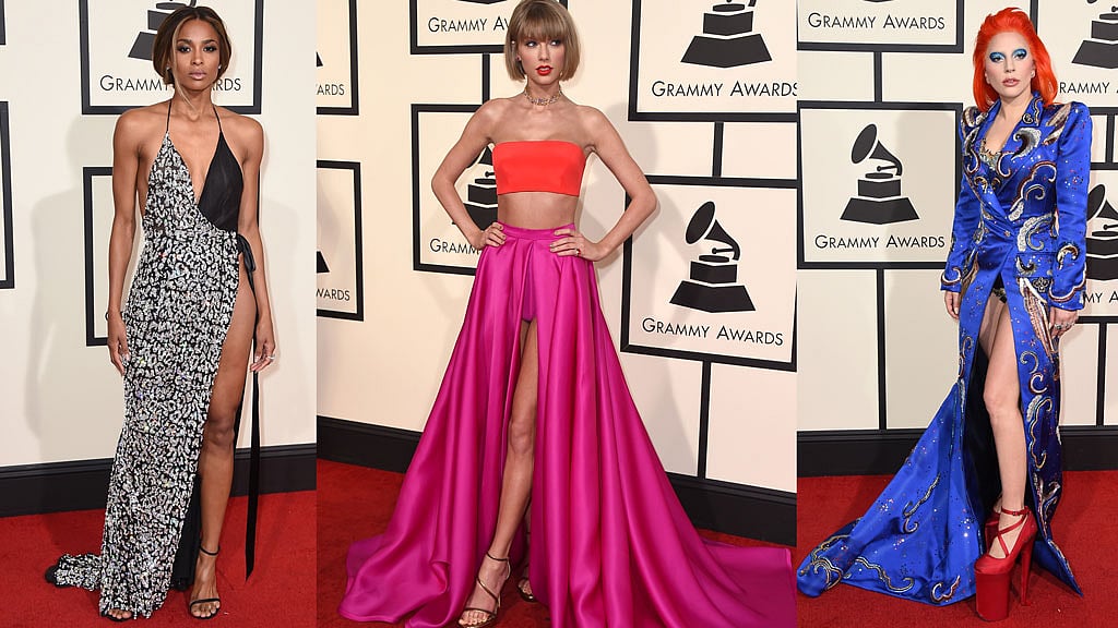 Ciara, Taylor Swift and Lady Gaga at the 58th Grammy Awards. (Photo: AP)