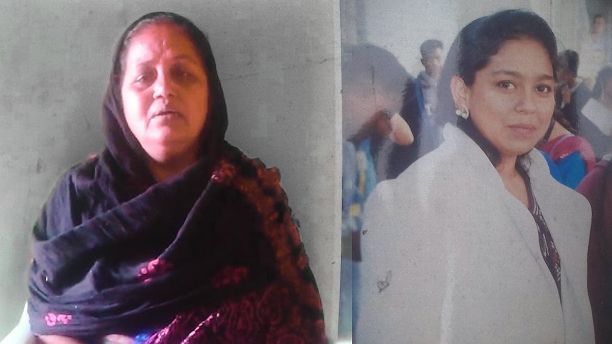 Shakila (left) lost her daughter Farheen (right) in the Murud beach tragedy on Monday. (Photo: <b>The Quint</b>)