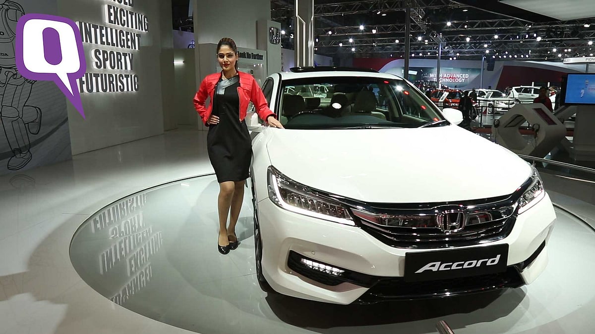 Honda Accord at the Delhi Auto Expo 2016. (Photo: <b>The Quint</b>)