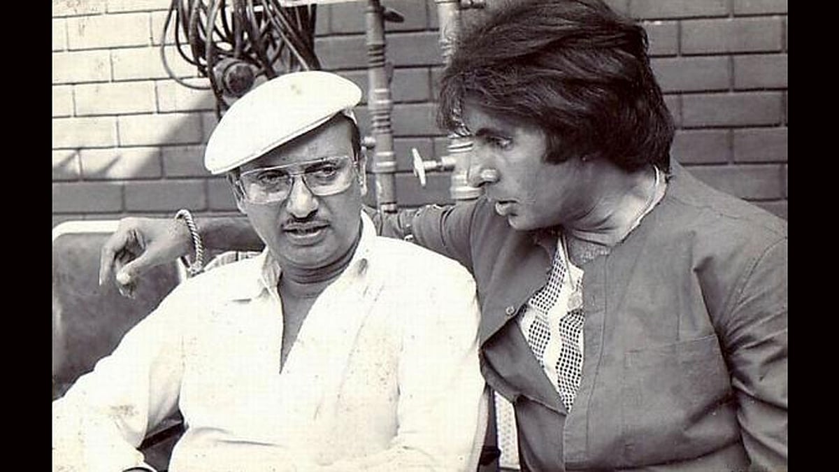 Manmohan Desai with Amitabh Bachchan. 