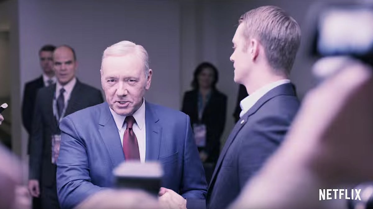 The <i>House of Cards</i> Season 4 trailer on Netflix.