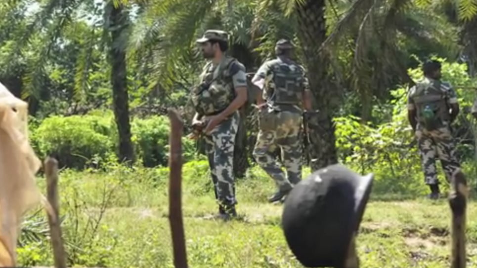 CRPF manning a Naxal-affected area. (Photo Courtesy: YouTube screengrab/<a href="https://www.youtube.com/watch?v=vAZBFcTR0BY">The Times of India</a>)